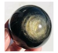 1pcs 80-100g Golden Obsidian Sphere Flashy Sparkly Crystal Gemstone Stone