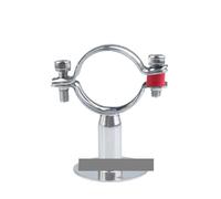 1PCS 80-89mm Tube O/D Stainless Steel Pipe Clamp Clip Support Bracket with Base Plate Pole Length 50mm