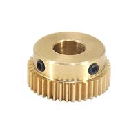 1pcs 80 Teeth Cylindrical Gear 0.5 Module 80T Brass Step Spur 4mm 5mm 6mm 8mm 10mm Bore Straight Pinion shaft pinion(8mm bore)
