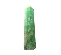 1pcs 800-900g Crystal Point Green Fluorite Tower Stone Ore Obelisk Home Office Decor Gem