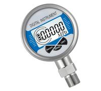 1Pcs 80mm Digital Display Hydraulic Pressure Gauge, High-Precision 0.4 Radial Liquid Manometer Battery-Powered Blue (Color : M14X1.5, Size : -100 to 0Kpa)