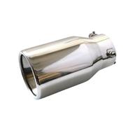 1pcs 80mm Inlet 101mm Outlet Car Exhaust Muffler Pipe Silver Neon Rear Exhaust Tips Pipes Auto Exterior Parts Exhaust Tip Tail Pipe Trim(Silver)