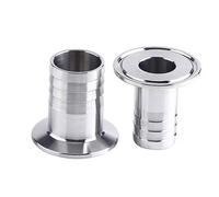 1Pcs 8mm-108mm Sanitary Hose Barb Pipe Fitting Tri Clamp Type Ferrule Stainless Steel 304 for Home Brew Diary Product(45mm x Ferrule 64)