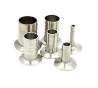 1Pcs 8mm 10mm 16mm Hose Barb Pipe Fitting Tri Clamp Type Ferrule Stainless Steel SUS SS 304(6mm-Ferrule 50.5mm)