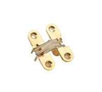 1PCS 8x42MM Invisible Concealed Cross Door Hinge with Screw for Folding Door/Window Furniture for Cabinet, Cupboard(Color1)