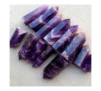 1pcs 90-100mm Quartz Fantasy Amethyst Making Home Decoration Square Tablet Tower Gemstone Stone