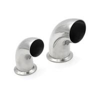 1Pcs 90 Degree Weld/Tri Clamp Elbow SS304 Stainless Steel Internal External Polishing Pipe Fitting Homebrew 19 25 38mm(76mm Ferrule 91)