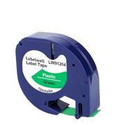 1Pcs 91201 Label Tape 12267 91200 91202 91203 91204 91205 Compatible with Label Printer Models LT-100H LT-100T Aftermarket Replacement(Black on Green)