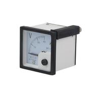 1Pcs 99T1 AC 50V 100V 150V 300V 450V 500V Fine Tuning Dial Panel Analog Voltage Meter Voltmeter White Black 48 * 48mm(500V)