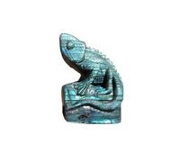 1pcs 9cm Labradorite Lizard Carved Statue Room Ornament Crystal