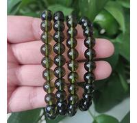 1pcs 100% Natural Moldavite Green aerolites Czech Crystal Stone Raw Stone Grinding 8mm Bead Meteorite Bracelet,54wSBOTTON (Size : 1pcs)