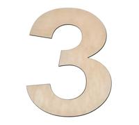 1pcs/ A Set 8inch Large Blank Wood Number 0-9 Slices Signs Board Wooden Numbers For DIY Crafts Wall Wedding Birthday Party Decorations(3)