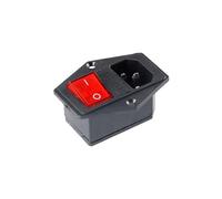 1PCS AC-14-F16 all-copper integrated power socket DB-8-8 AC-14-F19 AC-01 suitable for KCD1 10A male connector KCD4 KCD3 power socket(AC-14-F16A)