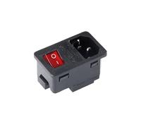 1PCS AC-14-F16 all-copper integrated power socket DB-8-8 AC-14-F19 AC-01 suitable for KCD1 10A male connector KCD4 KCD3 power socket(AC-01 KCD1)