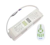 1PCS AC110V-220V 18W-108W-150W Output 24V 2.4G Remote Control LED Driver Power Supply For Dual Color LED Strip Dimming Color Changing(60-72W,AC 110V With Remote)