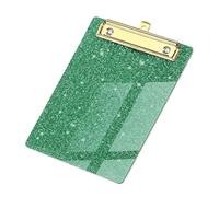 1Pcs Acrylic Glitter Clipboard, Small Writing Board for Office Classroom - A6 Size for Kids Students Teachers Women Artist Office Classroom Use