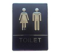1pcs Acrylic Mark Label Removable Back Self-Adhesive Toilet WC Sign Wall Sticker, For Bathroom DIY Decor(Toilet)