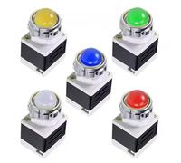 1pcs AD11-25/40 AD11-25/20 distribution box LED power indicator light signal light 220V 380V hole 25MM red green Work indicator light(White,1 PCS_110V)