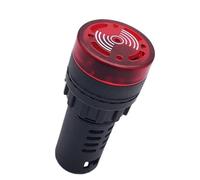 1pcs AD16-22SM Buzzer Intermittent Sound Light Flashing Indicator AC/DC 12V 24V 110V 220V(Red 12V)