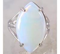 1Pcs Adjustable Black Onyx Ring for Women Natural Stone Olive ochon Pink Crystal White Opal Bead Finger Ring Jewelry,White Opal,Adjustable