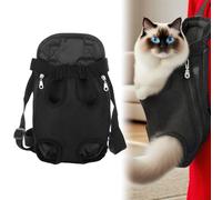 1PCS Adjustable Dog Backpack Carrier Pet Carrier Backpack Black Puppy Carrier Front Pack Legs-Out Design for Small Medium Dogs Hiking and Travel Accessories