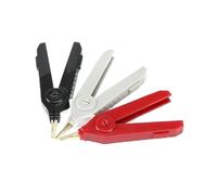 1PCS Alligator Clip 90mm Test Clip/Low Resistance Copper Gold Plated Gray/Red/Black(LCR test clips Red)
