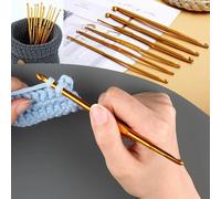 1pcs Alloy Sewing Crochet Double Head Craft Crochets Hook Handmade Woven DIY Yarn Clothing Kniting Needles Tools Beginners (3-3.5mm)