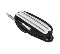 1pcs Alnico 5 Dual Hot Rails Humbucker Pickup Single Coil Black White Yellow Color For ST SQ Electric Guitar Parts (Color : W, Size : 6.2k)