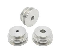 1PCS Aluminum Alloy 50&60MM Double Groove Pulley 8-20MM Fixed Bore Pulley Wheel for Motor Shaft Drive (16MM)