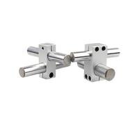 1pcs Aluminum Alloy Optical Axis Cross Block Steel Pipe Fixing Bracket Connecti Dia 6 8 10 12 14 15 IDGTTLDF(16-16)