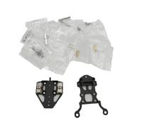 1pcs Aluminum CNC Metal CNC Tap Hardware Kit Silver/black Anodized For MGN9H Micron + For Salad Fork FOR Vo-ron 0.2 3D Printer(Black2)