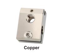 1Pcs Aluminum/Copper Prusa Mini Heater Block(Copper)