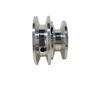 1pcs Aluminum Double Groove V-Belt Pulley 40/50mm - 8-20mm Fixed Bore for A/O Type Belts, Motor Drive(8mm)