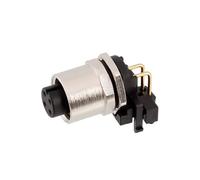 1PCS Angled Male Fmale Socket PCB Plate Screw M12x1 M12 Waterproof IP67 Connector Grounded Ungrounded(FEMALE INSERT_UNGROUNDED_12P)