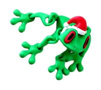 1pcs Animals Fridge Magnets Funny, 3D Printed Jumping Frogs, Chrismas Red Eyes Frog, Realistic Jointed Jumping Model, Cute Movable Frog Decoration For Fridge And Metal Surfaces