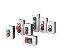 1pcs Arrow sign indicating start stop self momentary waterproof button box switch emergency stop industrial handheld control box(Red)
