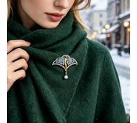 1Pcs Art Nouveau Fairy Brooch，Alloy Accessory, Rhinestone Inlay Pin | Elegant and Retro Brooch Features Clear Wing Texture, Simple Operation, Suitable for Casual Outfits and Photoshoot Decoration