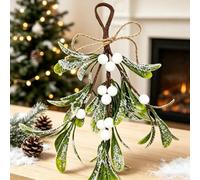 1pcs Artificial Planted Snow Berry Christmas Hanging Ornament (White) | Artificial Greenery Decorative Prop for Festive Atmosphere Planted Snow Synthetic Parasol Weed Berry Pendant 22 * 8 cm