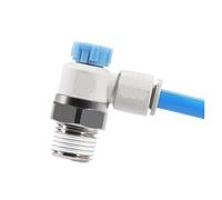 1PCS AS1201F AS2201F 3201F Speed Controller with One-Touch Fitting Meter-Out Throttle Valve Pneumatic Fitting(M5-04A,Exhaust Regulating)