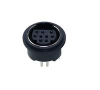 1PCS Audio Video Connector S-video PCB Mount 4/6/8/9 Pin Din Socket Silver Tone PS2 Circular DIN Micro Jack Terminal(D)