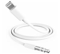 1pcs Aux Cable for iPhone in Car,3.5mm Aux-to iphone Cable,Auxto Lightning Cable,AuxAdapter Compatible with iPhone 11/12/13/14,Car Headphone Home Stereo Speaker Jack Auxto Lightning Cable.1M,white