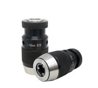 1pcs B10 B12 B16 B18 B22 Drill Chuck 1/2 20unf Thread Drilling Chuck Self Tighten Automatic Locking Clamp 0.5-6 1-10 1-13mm 3/8-24UNF(B16 1-16mm)