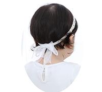 1PCS Baby s Boutique Hair Band with Bowknot Lace Design Elastic Head Band Lovely Photo Props Hair Accessories White Professional