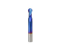 1pcs Ball Nose End Mill Cutter CNC Router Bits 4/6mm Shank 2 Flute Bit Nano Blue Coated Carbide Milling Spiral Tool(4x28x50)