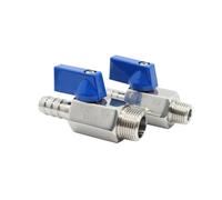 1pcs Ball Valve SS304 1/8-1/4-3/8-1/2to7mm-8mm-10mm12mm-12.7mm-14mm-16mm-18mm-20mm(1I2inchX14mm 110g)