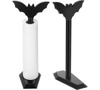 (1pcs) Bat Paper Towel Holder, Halloween Decor Gothic Paper Towel Dispenser, Wooden Roll Stand Organizer for Kitchen Bathroom