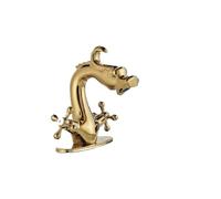 1PCS Bathroom hot and Cold Water Crane Bronze Sink Bathroom Basin Sink(Gold Plate)