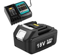 (1PCS Battery and Charger) 8.0Ah Powerful Replacement for Makita 18V Battery, Compatible with Makita 18 Volt Battery BL1860, BL1850B, BL1850