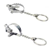 1pcs Bear Trap Key Chain Works Fun Key Chain Unzip Key Chain Trick Key Chain Trick Key Chain Mouse Trap Mini Bear Trap Key. (Stainless Steel)