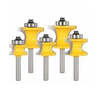 1PCS Bearing Semi-Circular Cutter 5Pcs 1/4 Handle Woodworking Milling Cutter, Five Ball Wooden Sticks, Trimming and Engraving for Lathe Machine(YS025-B)